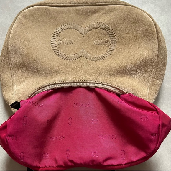 Escada Leather Trim Suede Shoulder Bag - Picture 14 of 15